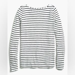 JCrew Factory long-sleeve stripped artist tee